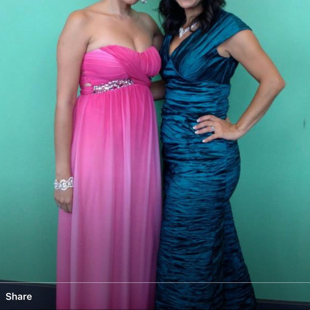 Teal Green Formal Gown Worn Once